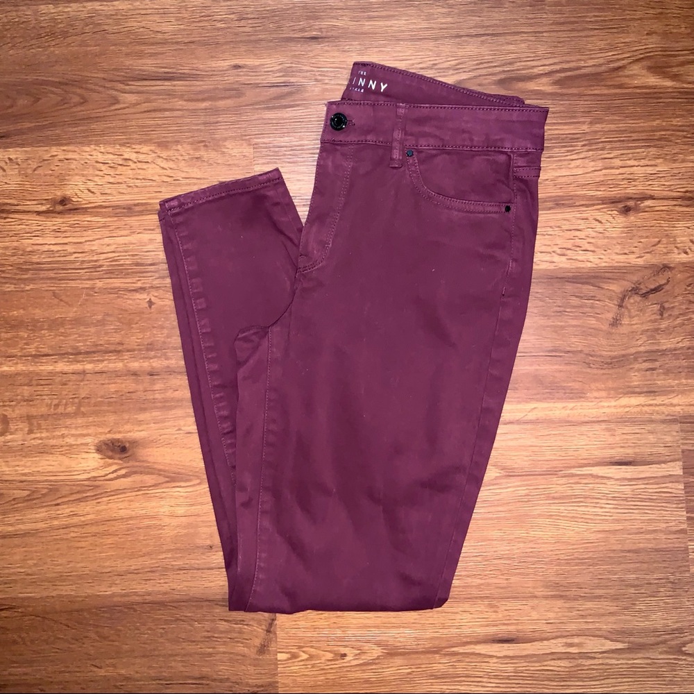 NWT White House Black Market Mid Rise Skinny Ankle Jeans Port Size 8